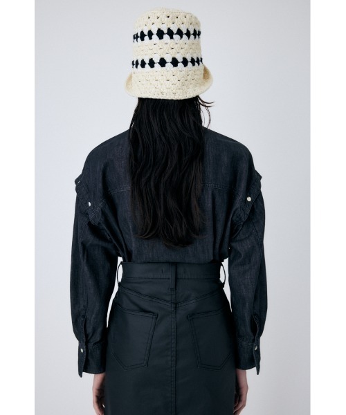 MOUSSY マウジー　CUT OUT DENIM シャツ MOUSSY（マウジー）の「CUT OUT DENIM シャツ（シャツ/ブラウス