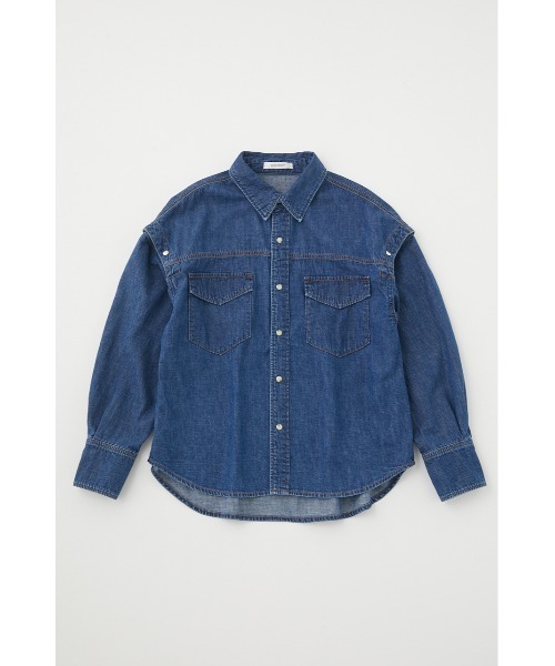 MOUSSY（マウジー）の「CUT OUT DENIM シャツ（シャツ/ブラウス）」 - WEAR