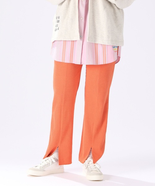 niko and...（ニコアンド）の「セルフカットリブスリットパンツ（その他パンツ・レディース・ブルー/オレンジ/オフホワイト/カーキ/ブラック/パープル・LARGE/MEDIUM）」の6枚目の写真
