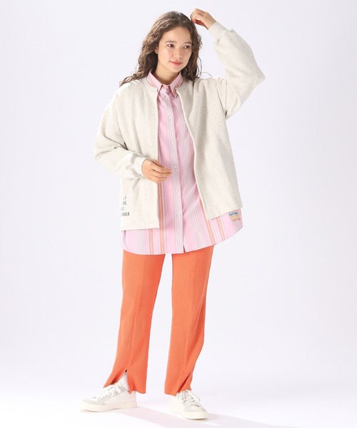 niko and...（ニコアンド）の「セルフカットリブスリットパンツ（その他パンツ・レディース・ブルー/オレンジ/オフホワイト/カーキ/ブラック/パープル・LARGE/MEDIUM）」の10枚目の写真