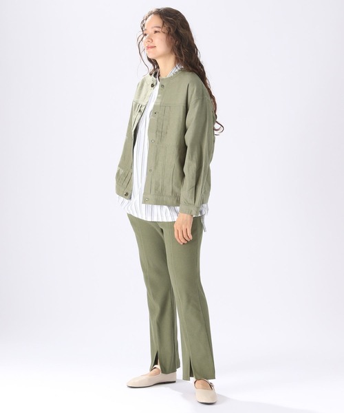 niko and...（ニコアンド）の「セルフカットリブスリットパンツ（その他パンツ・レディース・ブルー/オレンジ/オフホワイト/カーキ/ブラック/パープル・LARGE/MEDIUM）」の13枚目の写真