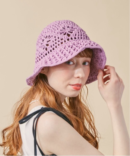 kaorinomori(カオリノモリ)の「kaorinomori アテハット(ハット・レディース・ホワイト/ベージュ/ライトパープル・FREE)」の3枚目の写真