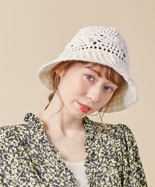 kaorinomori(カオリノモリ)の「kaorinomori アテハット(ハット・レディース・ホワイト/ベージュ/ライトパープル・FREE)」の4枚目の写真