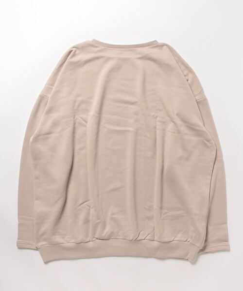 STYLEBLOCK（スタイルブロック）の「CVC裏毛フィンガーホールオーバープルオーバー（スウェット・レディース・グレイッシュベージュ/ブラック/オフホワイト/ライトベージュ/ピンク・M）」の6枚目の写真