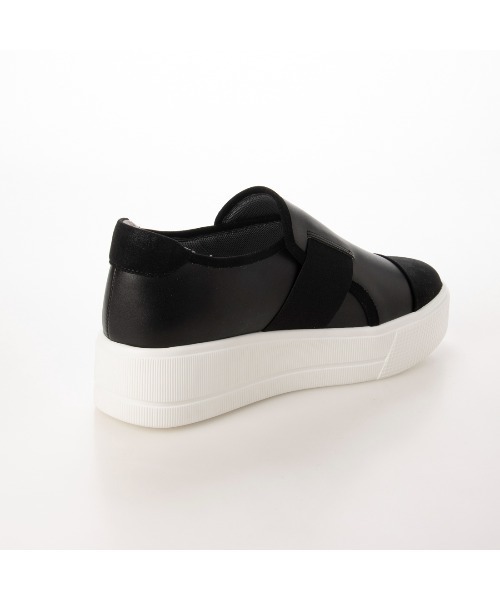 Riz raffinee（リズラフィーネ）の「厚底スリッポンスニーカー（スリッポン・レディース・アイボリー/グレー系その他4/ブラック・23cm/23.5cm/24.5cm/24cm/22.5cm）」の5枚目の写真