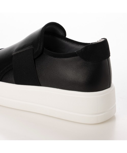 Riz raffinee（リズラフィーネ）の「厚底スリッポンスニーカー（スリッポン・レディース・アイボリー/グレー系その他4/ブラック・23cm/23.5cm/24.5cm/24cm/22.5cm）」の8枚目の写真