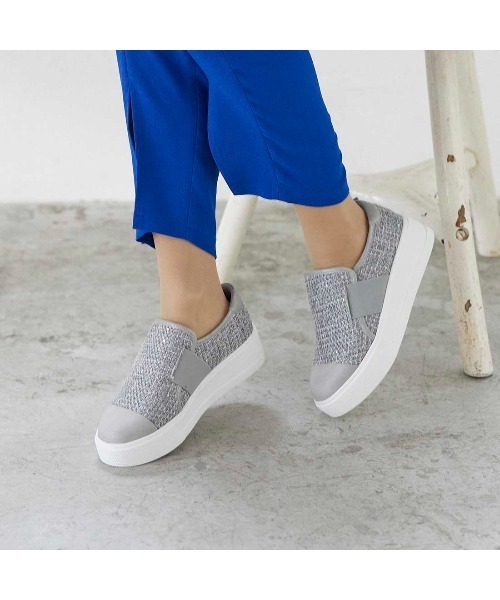 Riz raffinee（リズラフィーネ）の「厚底スリッポンスニーカー（スリッポン・レディース・アイボリー/グレー系その他4/ブラック・23cm/23.5cm/24.5cm/24cm/22.5cm）」の21枚目の写真