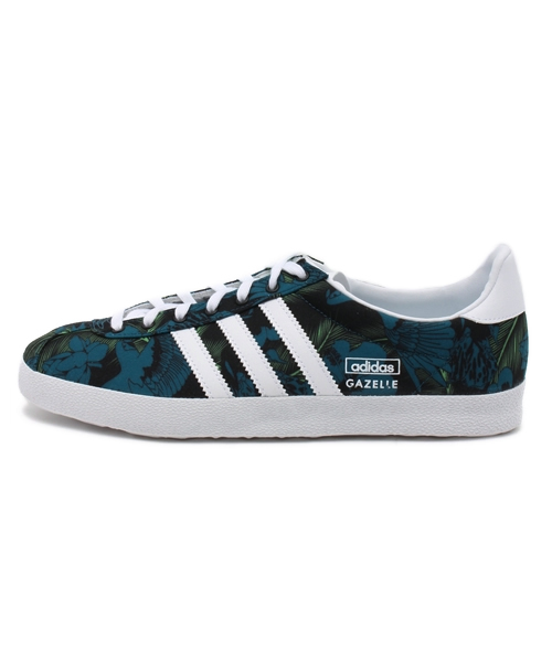 adidas（アディダス）の「ウィメンズ アディダス ガゼル ハワイ柄 adidas GAZELLE OG W 15SS（スニーカー・レディース・ブラック/ピンク・23cm/24.5cm/24cm/23.5cm）」の2枚目の写真
