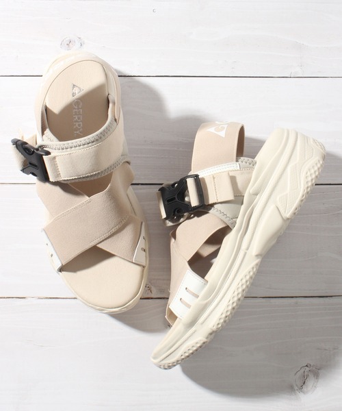 GERRY（ジェリー）の「【GERRY/ジェリー】クロスベルトスポーツサンダル レディース（サンダル・レディース・ベージュ/カーキ/ブラック・M/L/LL/S）」の2枚目の写真