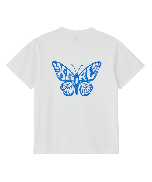 X-girl（エックスガール）の「GLITTER BUTTERFLY LOGO S/S TEE（Tシャツ/カットソー・レディース・ブラック/オリーブ/ホワイト・S/M/L/XL）」の12枚目の写真