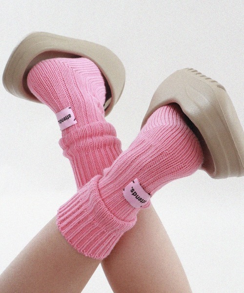 Vipoa(ヴィポア)の「バックデザイン厚手リブソックス(ソックス/靴下・レディース・グリーン/ピンク/ライトブルー/アイボリー/ブラック/グレー・FREE)」の6枚目の写真