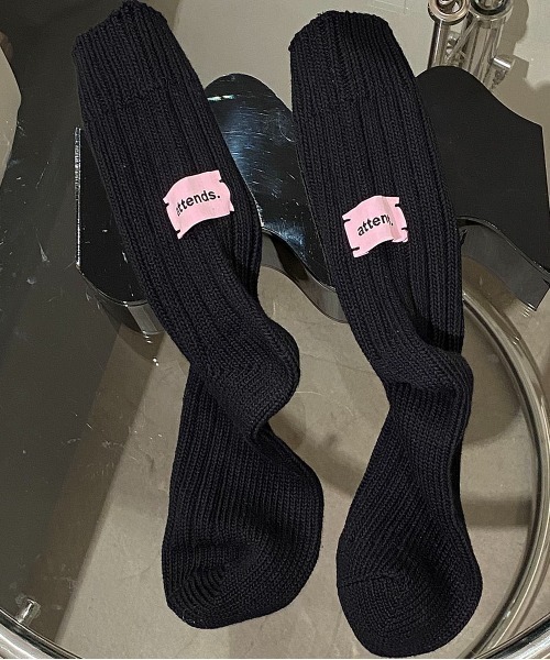 Vipoa(ヴィポア)の「バックデザイン厚手リブソックス(ソックス/靴下・レディース・グリーン/ピンク/ライトブルー/アイボリー/ブラック/グレー・FREE)」の15枚目の写真