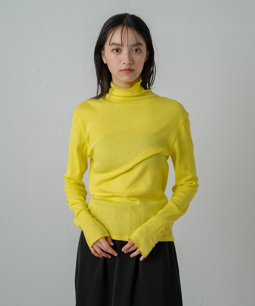 earthy（アーシー）の「オーガニックコットンテレコタートル（Tシャツ/カットソー・レディース・イエロー/オレンジ/ブルー/オフホワイト/ホワイト/ブラック/ネイビー/イエロー系その他/ブラウン・FREE）」の8枚目の写真