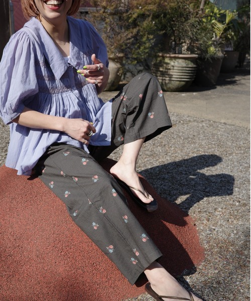 BEAVER(ビーバー)の「INDIA IS BEAUTIFUL/インディアイズビューティフル 別注40s COTTON PANTS RD-23SS-022(その他パンツ・レディース・ブラック・FREE)」の6枚目の写真