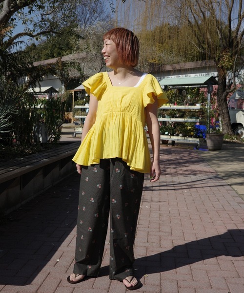 BEAVER(ビーバー)の「INDIA IS BEAUTIFUL/インディアイズビューティフル 別注40s COTTON PANTS RD-23SS-022(その他パンツ・レディース・ブラック・FREE)」の3枚目の写真