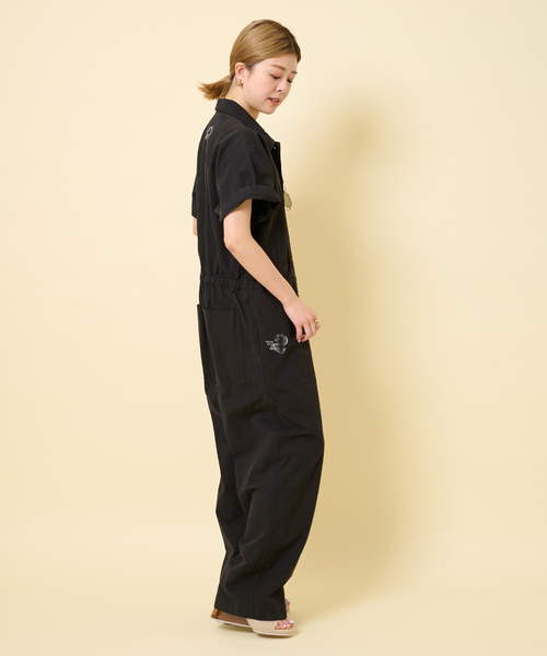 U by SPICK&SPAN（ユーバイスピックアンドスパン）の「【WILHELM NEUBER】別注ハーフスリーブ ボイラースーツ（つなぎ/オールインワン・レディース・ブラック/アイボリー/ピンク・SMALL/MEDIUM）」の19枚目の写真