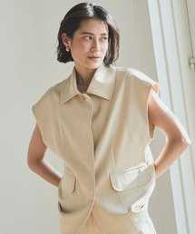 audrey and john wad | ドロップショルダーオックスショートベスト(ベスト)