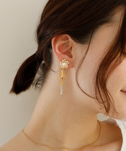 JewCas（ジュアキャス）の「JewCas クロス スターEar Jacket ピアス[JC4412]（ピアス（両耳用）・レディース・ゴールド・FREE）」の17枚目の写真