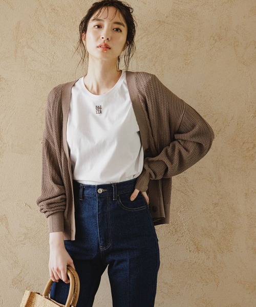 Andemiu（アンデミュウ）の「メッシュカーディガン195659（カーディガン/ボレロ・レディース・アイボリー/ブラック/ブルー/モカ・FREE）」の3枚目の写真