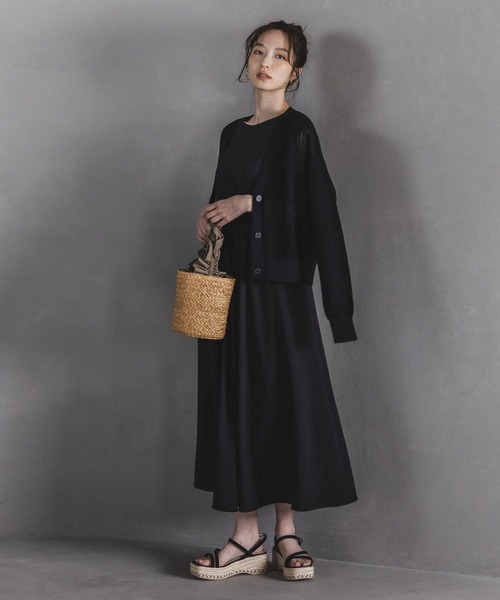 Andemiu（アンデミュウ）の「メッシュカーディガン195659（カーディガン/ボレロ・レディース・アイボリー/ブラック/ブルー/モカ・FREE）」の7枚目の写真