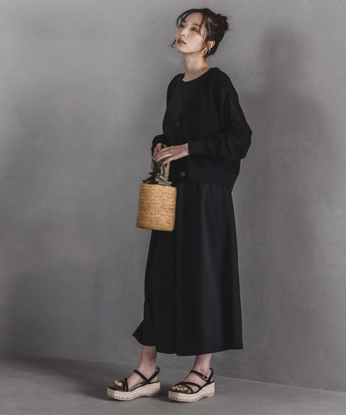 Andemiu（アンデミュウ）の「メッシュカーディガン195659（カーディガン/ボレロ・レディース・アイボリー/ブラック/ブルー/モカ・FREE）」の8枚目の写真