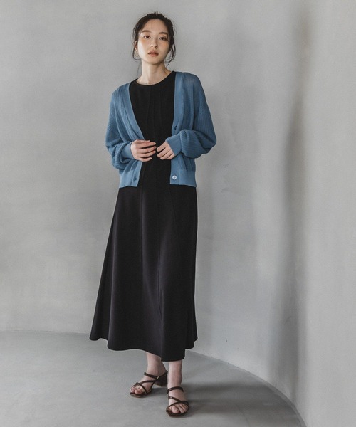 Andemiu（アンデミュウ）の「メッシュカーディガン195659（カーディガン/ボレロ・レディース・アイボリー/ブラック/ブルー/モカ・FREE）」の13枚目の写真