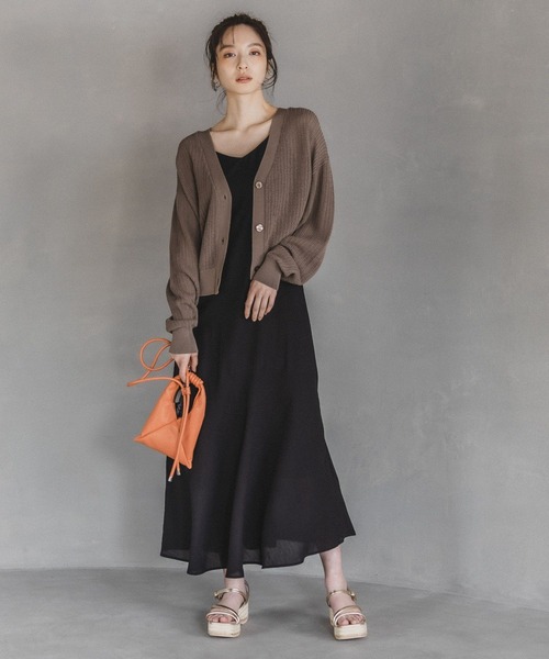 Andemiu（アンデミュウ）の「メッシュカーディガン195659（カーディガン/ボレロ・レディース・アイボリー/ブラック/ブルー/モカ・FREE）」の14枚目の写真