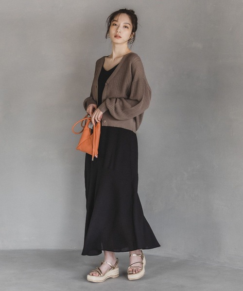 Andemiu（アンデミュウ）の「メッシュカーディガン195659（カーディガン/ボレロ・レディース・アイボリー/ブラック/ブルー/モカ・FREE）」の15枚目の写真