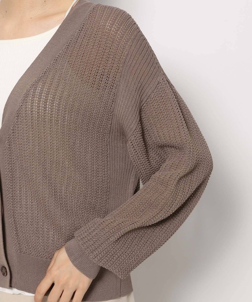 Andemiu（アンデミュウ）の「メッシュカーディガン195659（カーディガン/ボレロ・レディース・アイボリー/ブラック/ブルー/モカ・FREE）」の21枚目の写真