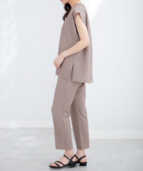 CHAN ME(チャンミ)の「シャーリングセットアップ(セットアップ・レディース・ブラック/ベージュ・MEDIUM/LARGE)」の18枚目の写真