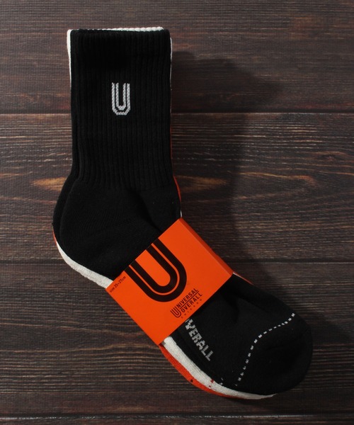 UNIVERSAL OVERALL（ユニバーサルオーバーオール）の「【UNIVERSAL OVERALL/ユニバーサルオーバーオール】3Pソックス サイドUOロゴクオーター/靴下（ソックス/靴下・メンズ・マルチ/その他1/その他2/その他3/その他4・25-27CM）」の6枚目の写真