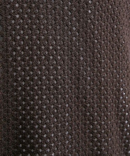JUNRED(ジュンレッド)の「メッシュニットハーフスリーブプルオーバー(Tシャツ/カットソー・メンズ・ブラック/ダークブラウン/グレー・S/M/L)」の20枚目の写真