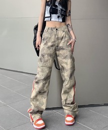 meJane | サイドZIPカモフラデザインパンツ(カーゴパンツ)