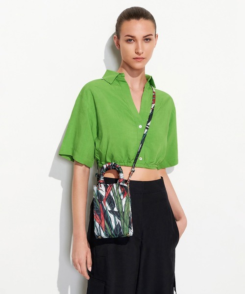 【セール】ボタニカルプリントファブリック トートバッグ（ショルダーバッグ）｜CHARLES & KEITH（チャールズ & キース）