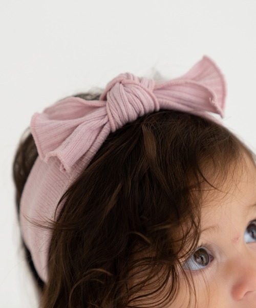 lien de famille （リヤンドファミーユ）の「8colorﾘﾌﾞﾍｱﾊﾞﾝﾄﾞ（その他ベビー用品・キッズ・ライトオレンジ系/ピンク/サンドベージュ/ホワイト・ONE SIZE]）」の12枚目の写真