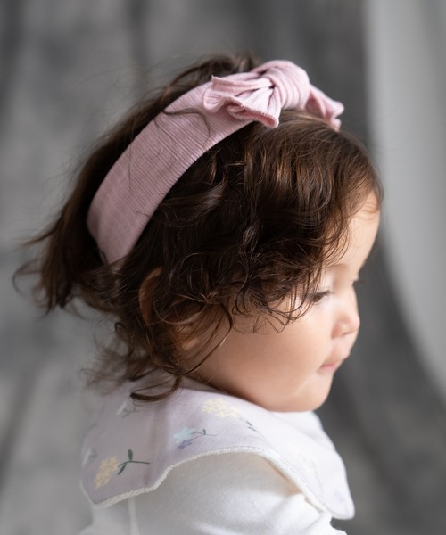 lien de famille （リヤンドファミーユ）の「8colorﾘﾌﾞﾍｱﾊﾞﾝﾄﾞ（その他ベビー用品・キッズ・ライトオレンジ系/ピンク/サンドベージュ/ホワイト・ONE SIZE]）」の6枚目の写真