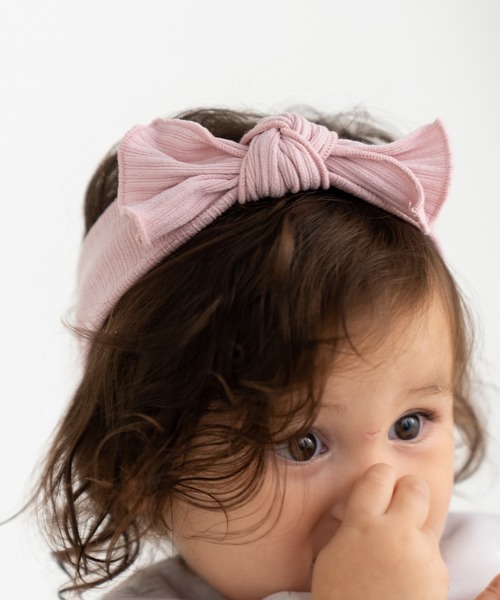 lien de famille （リヤンドファミーユ）の「8colorﾘﾌﾞﾍｱﾊﾞﾝﾄﾞ（その他ベビー用品・キッズ・ライトオレンジ系/ピンク/サンドベージュ/ホワイト・ONE SIZE]）」の9枚目の写真