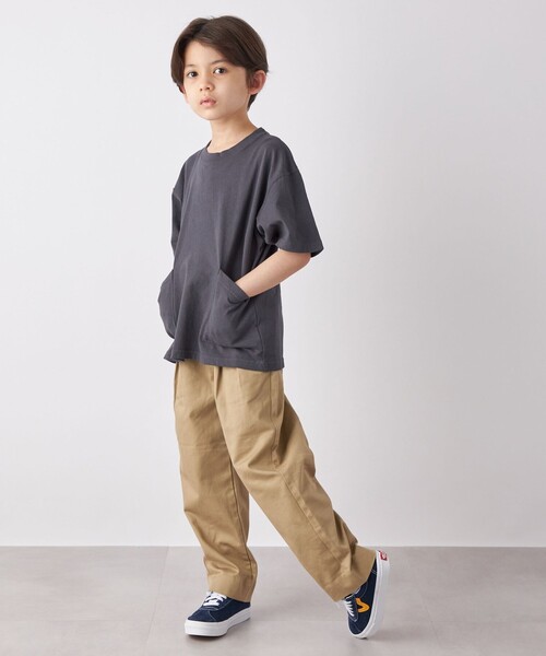 SHIPS any(シップス エニィ)の「SHIPS any: ”COTTON USA” キャンプポケット クルーネック Tシャツ<KIDS>(Tシャツ/カットソー・キッズ・チャコールグレー/ロイヤルブルー/ベージュ系その他・M(125-135)/S(110-120)/L(140-150))」の6枚目の写真