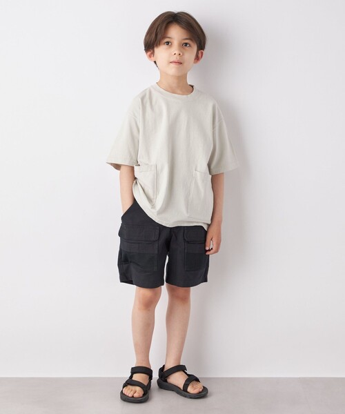 SHIPS any(シップス エニィ)の「SHIPS any: ”COTTON USA” キャンプポケット クルーネック Tシャツ<KIDS>(Tシャツ/カットソー・キッズ・チャコールグレー/ロイヤルブルー/ベージュ系その他・M(125-135)/S(110-120)/L(140-150))」の11枚目の写真