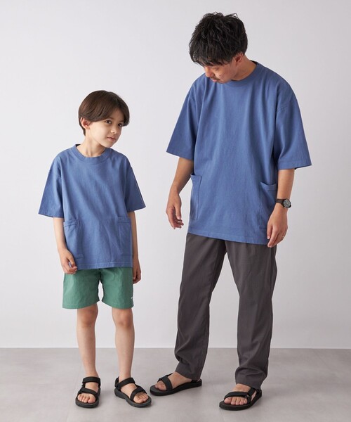 SHIPS any(シップス エニィ)の「SHIPS any: ”COTTON USA” キャンプポケット クルーネック Tシャツ<KIDS>(Tシャツ/カットソー・キッズ・チャコールグレー/ロイヤルブルー/ベージュ系その他・M(125-135)/S(110-120)/L(140-150))」の14枚目の写真