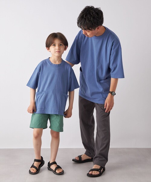 SHIPS any(シップス エニィ)の「SHIPS any: ”COTTON USA” キャンプポケット クルーネック Tシャツ<KIDS>(Tシャツ/カットソー・キッズ・チャコールグレー/ロイヤルブルー/ベージュ系その他・M(125-135)/S(110-120)/L(140-150))」の15枚目の写真