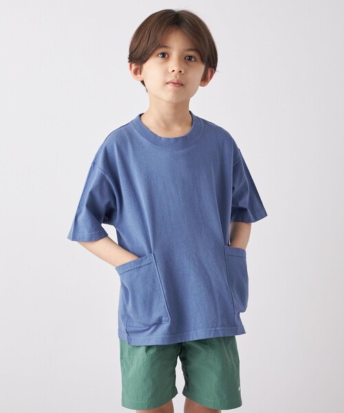 SHIPS any(シップス エニィ)の「SHIPS any: ”COTTON USA” キャンプポケット クルーネック Tシャツ<KIDS>(Tシャツ/カットソー・キッズ・チャコールグレー/ロイヤルブルー/ベージュ系その他・M(125-135)/S(110-120)/L(140-150))」の16枚目の写真