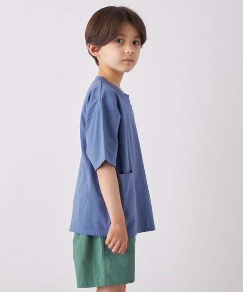 SHIPS any(シップス エニィ)の「SHIPS any: ”COTTON USA” キャンプポケット クルーネック Tシャツ<KIDS>(Tシャツ/カットソー・キッズ・チャコールグレー/ロイヤルブルー/ベージュ系その他・M(125-135)/S(110-120)/L(140-150))」の18枚目の写真