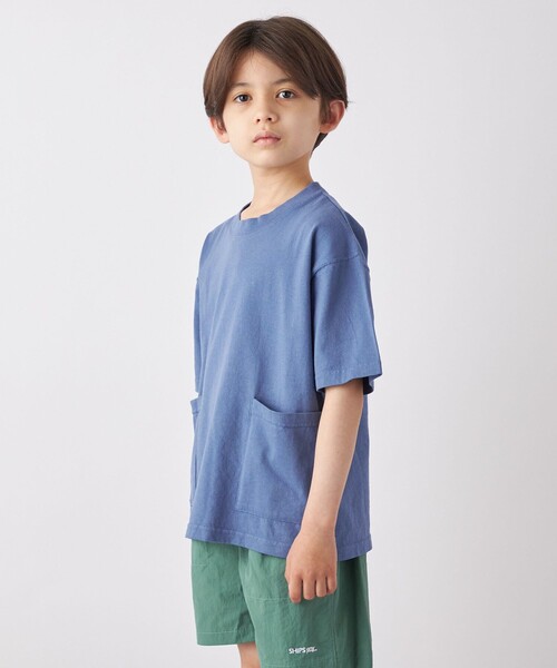 SHIPS any(シップス エニィ)の「SHIPS any: ”COTTON USA” キャンプポケット クルーネック Tシャツ<KIDS>(Tシャツ/カットソー・キッズ・チャコールグレー/ロイヤルブルー/ベージュ系その他・M(125-135)/S(110-120)/L(140-150))」の19枚目の写真
