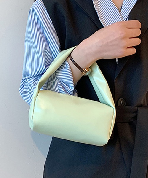 shopnikoniko（ショップニコニコ）の「ワンハンドル ミニポーチバッグ（ハンドバッグ・レディース・ベージュ/ホワイト/ピンク/グリーン/ブラック・フリー）」の12枚目の写真