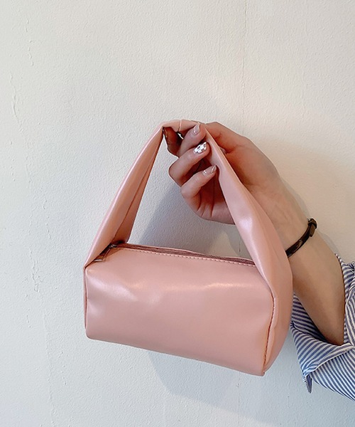 shopnikoniko（ショップニコニコ）の「ワンハンドル ミニポーチバッグ（ハンドバッグ・レディース・ベージュ/ホワイト/ピンク/グリーン/ブラック・フリー）」の9枚目の写真