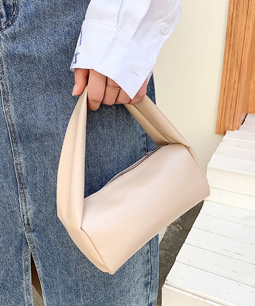 shopnikoniko（ショップニコニコ）の「ワンハンドル ミニポーチバッグ（ハンドバッグ・レディース・ベージュ/ホワイト/ピンク/グリーン/ブラック・フリー）」の14枚目の写真