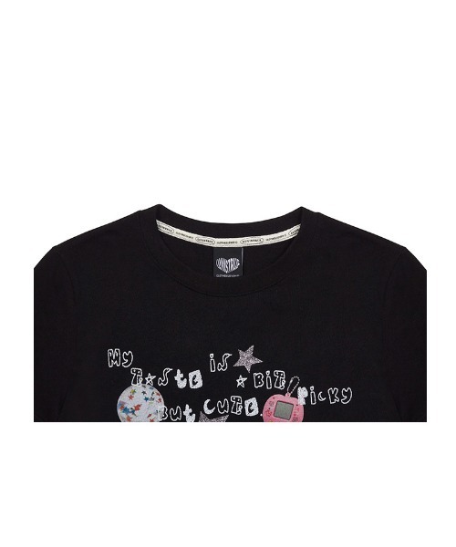 LUVISTRUE（ラヴイズトゥルー）の「A'GEM/9 × .kom 『LUV IS TRUE/ラブ イズ トゥルー』VS PICKY CROP TEE/ピッキークロップ  半袖カットソー（Tシャツ/カットソー・レディース・ブラック/ホワイト・FREE）」の19枚目の写真