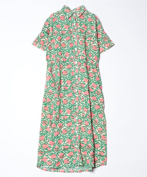 sandy（サンディー）の「【sandy】プリントロングワンピース（ワンピース・レディース・マスタード/パープル/グリーン/ブラック・FREE）」の3枚目の写真