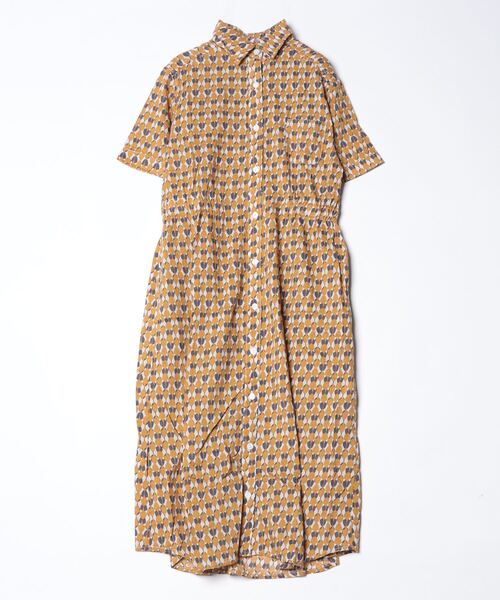 sandy（サンディー）の「【sandy】プリントロングワンピース（ワンピース・レディース・マスタード/パープル/グリーン/ブラック・FREE）」の4枚目の写真